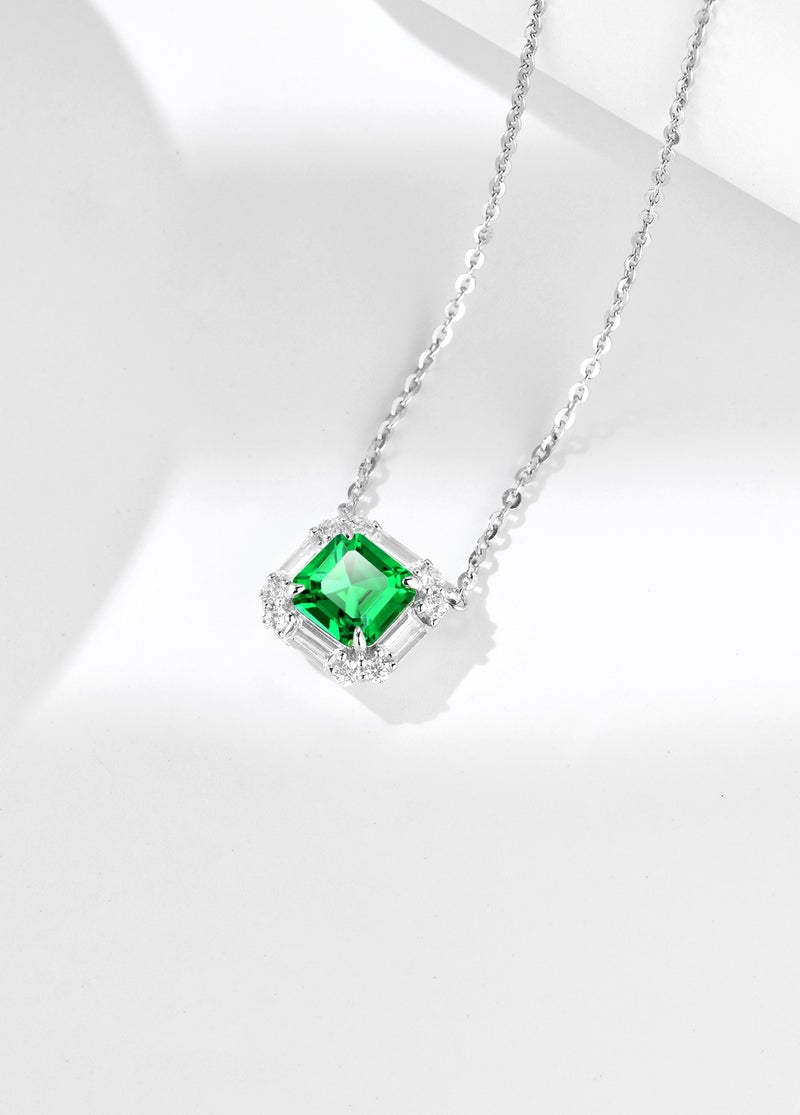 Field Pendant necklace Artificial emerald necklace necklace for ladies - Image 4